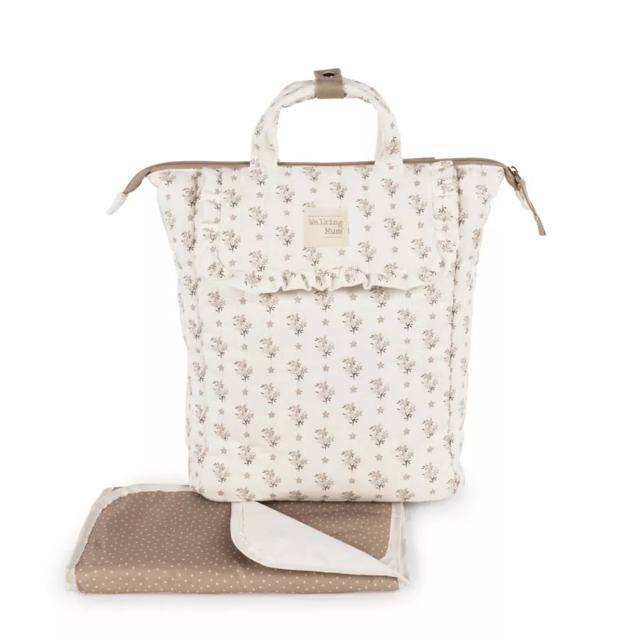 Mochila Botton Flores Walking mum